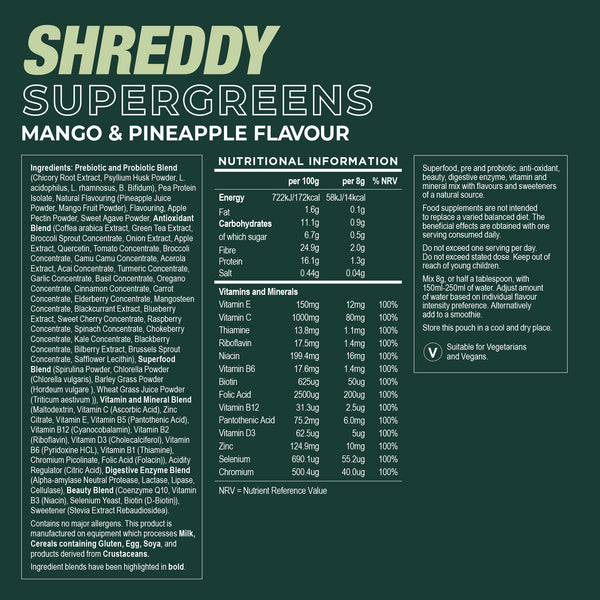 SUPERGREENS - Mango & Pineapple